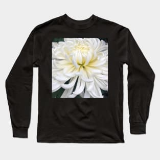 The DeLight of the White Blooming Dahlia Long Sleeve T-Shirt